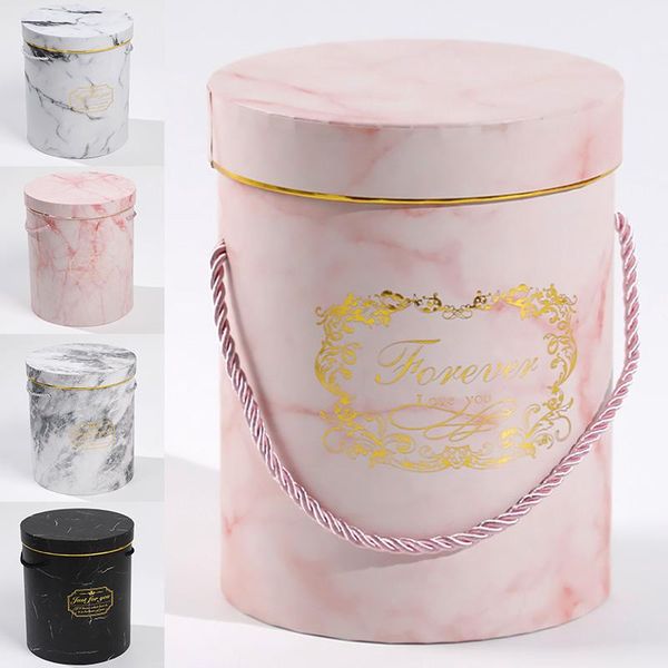 

hat boxes round floral flower packaging paper bag gift storage box florist bouquet with lid lanyard wrap