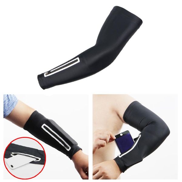 

outdoor bags men women sun protection cycling seamless arm cover guard multifunctional nylon ice sleeve zipper closure running riding