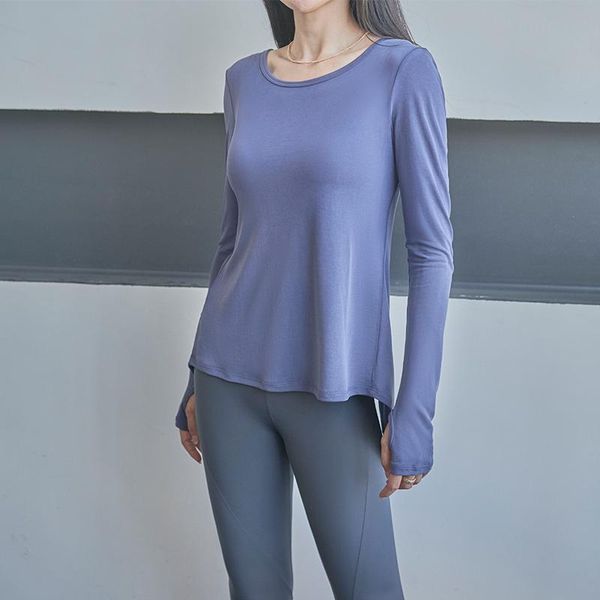 

yoga outfit sports women's breathable clothes training stretch net red long-sleeved quick-drying