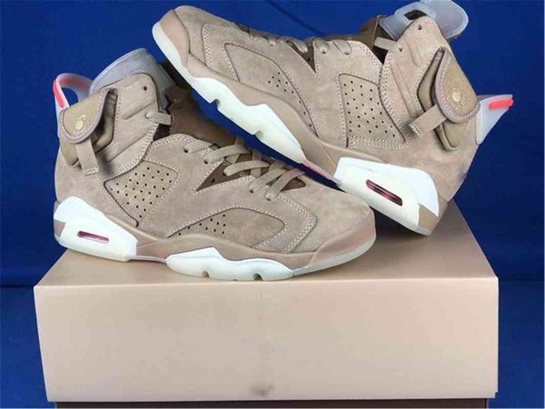 

2021 released authentic 6 khaki 6s outdoor shoes sail bright crimson olive glow in the dark man women retro sneakers with original box