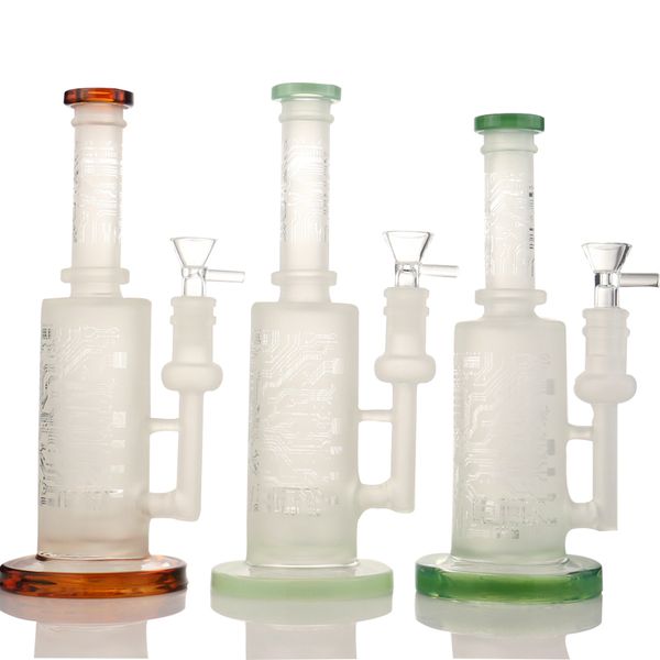 Frosted Rasta Hookahs Glass Water Bong 8,5 polegadas Aughty Dab Mini equipamento com tubos grandes