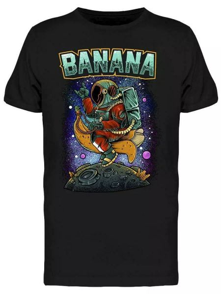 

astronauts and bananas. in space tee men's -image by shutterstock, White;black