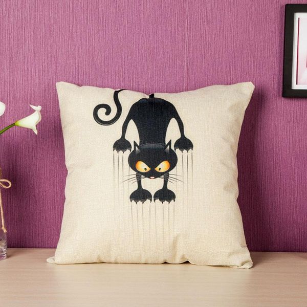 

cushion/decorative pillow cute black cat cushion pillowcase cartoon home decorative decor throw fashion european