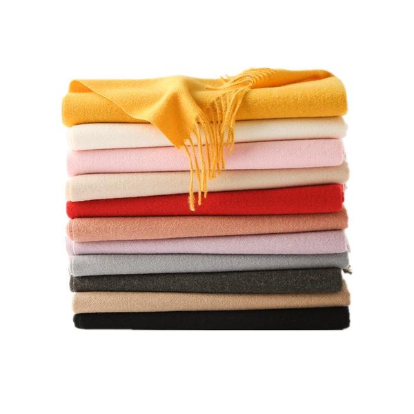 

scarves 2021 pure cashmere for women winter black red wool thick neck warm headband hijab female shawls wraps blanket pashmina, Blue;gray