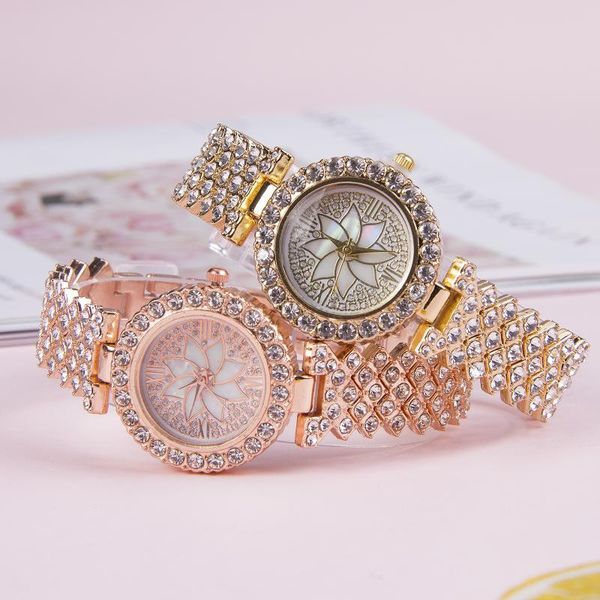 

brand women bracelet watches ladies love leather strap rhinestone quartz wrist watch luxury fashion relogio wristwatches, Slivery;brown