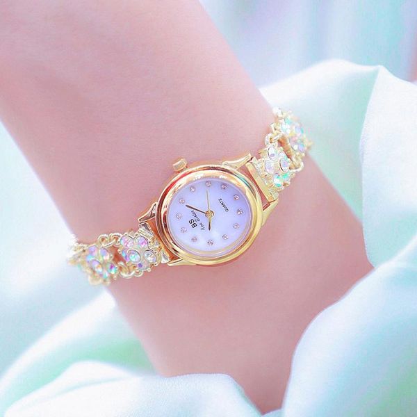 

wristwatches montreÂ femme 2021 women watches brand gemstone bracelet watch rhinestone dress ladies wristwatch bayanÂ kolÂ saati, Slivery;brown