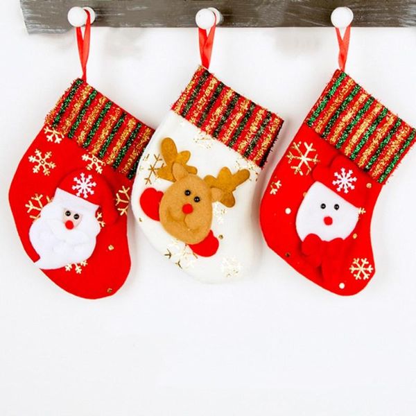 

christmas decorations stocking gift bag brushed cloth mouth gilding tree pendant