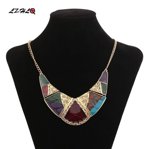 

gypsy collar choker necklace women jewelry boho ethnic enamel maxi statement girl torques kolye collier pendant necklaces, Silver