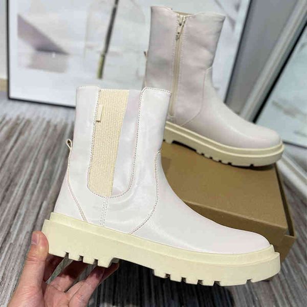 

dress shoes luxo chelsea mulheres botas za sola grossa couro pu elÃ¡stico fashion menina tornozelo zÃ­per sapatos femininos outono inverno uk7, Black