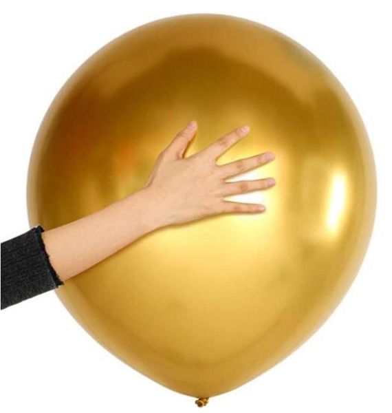 

party decoration 2pcs gold sliver rose metallic latex balloons pearly metal balloon colors globos wedding birthday supplies