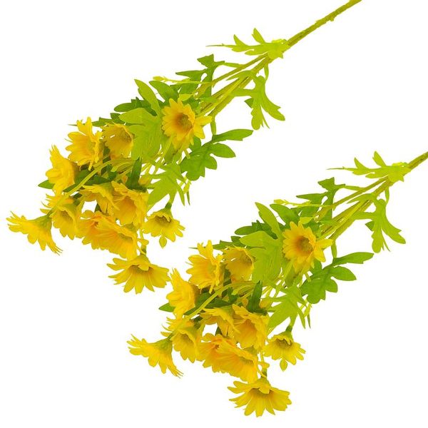 

decorative flowers & wreaths 2 pcs artificial daisy simulation silk decor