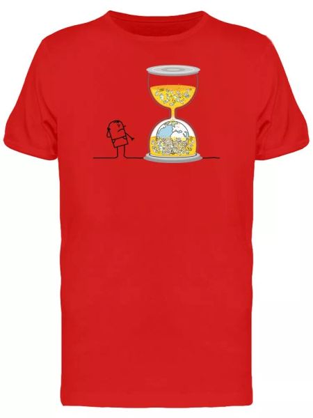 

Polluted Earth In Hourglass Men's Tee -Image by Shutterstock, White;black