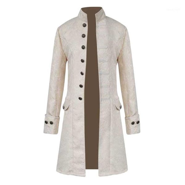 

men's trench coats telotuny winter male windbreaker brand clothing solid tailcoat long sleeve stand collar outerwear button pocket over, Tan;black