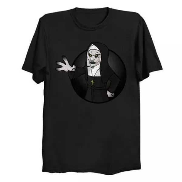 

Convent Mascot Nun Girl Conjuring Ghost Demon Exorcism Horror Funny Black Tshirt, White;black