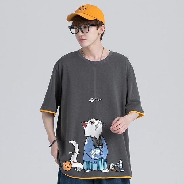 

men's t-shirts cotton fashion t-shirt funny mens summer tshirts male oversized tee shirts 5xl casual t shirt for man streetwear, White;black