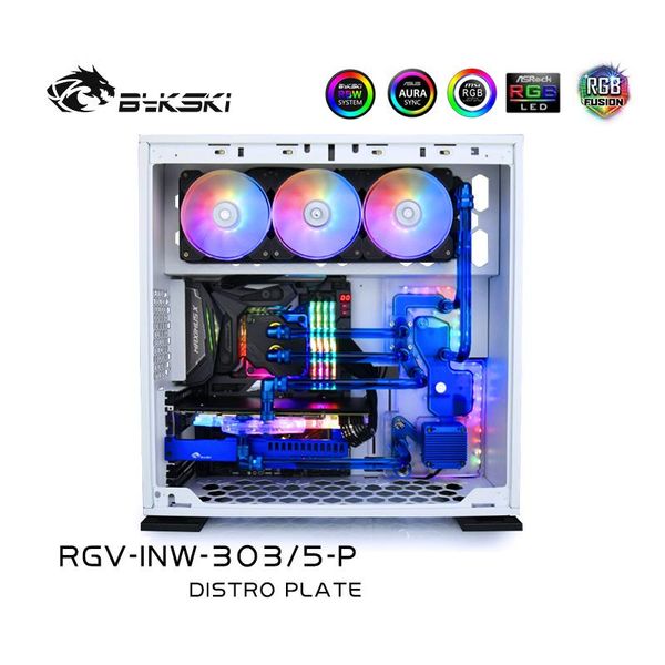 

fans & coolings bykski waterway cooling kit for in win 303/5 case, 5v argb, single gpu building, rgv-inw-303/5-p