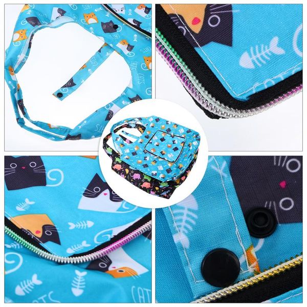 

storage bags 2pcs folding handheld environmental handbags (assorted color)