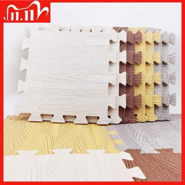 

wood grain puzzle mat baby foam play splicing bedroom thicken soft modern floor kids rug living room crawling carpet carpets