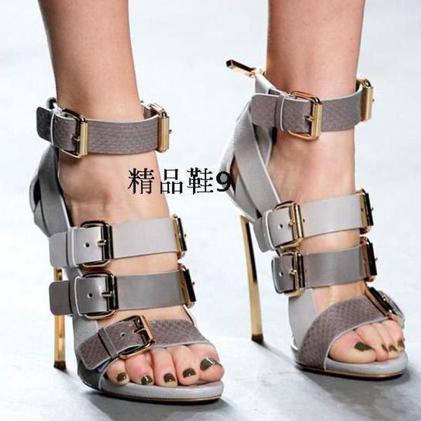 

sandals design women's shoes 2021 high-heeled gladiator fashion color matching 10cm genuine leather platform sandalias pumps, Black