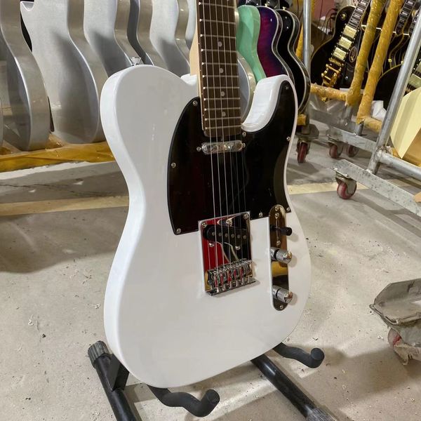 

tele electric guitar white color rosewood fingerboard chrome hardware guitarar