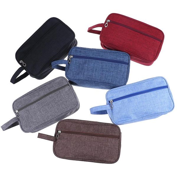 

1pc women men cosmetic canvas case makeup bag travel waterproof toilet bags & cases