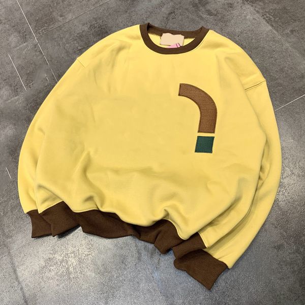

jointly-designed round neck fleece sweater embroidery patchwork letters couple style sweatshirt 16176, Black