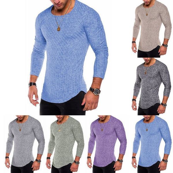 

men's t-shirts spring men t-shirts plus size 3xl long sleeve striped t shirt casual o-neck solid tshirt elastic hip hop 046s, White;black