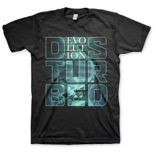 

official disturbed evolution t-shirt men unisex, White;black