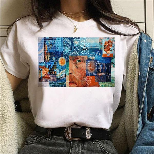 

funny harajuku ullzang graphic women tee short sleeve art aesthetics fashion woman, White