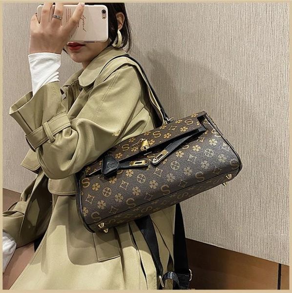 

designer bag fashion korean wide shoulder strap one-shoulder luxury floral handbag versatile boston pillow bags trendy purse