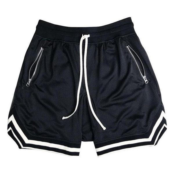 

men's shorts basketball sports five black red yellow green anti-pilling breathable quick-drying loose fitness, White;black