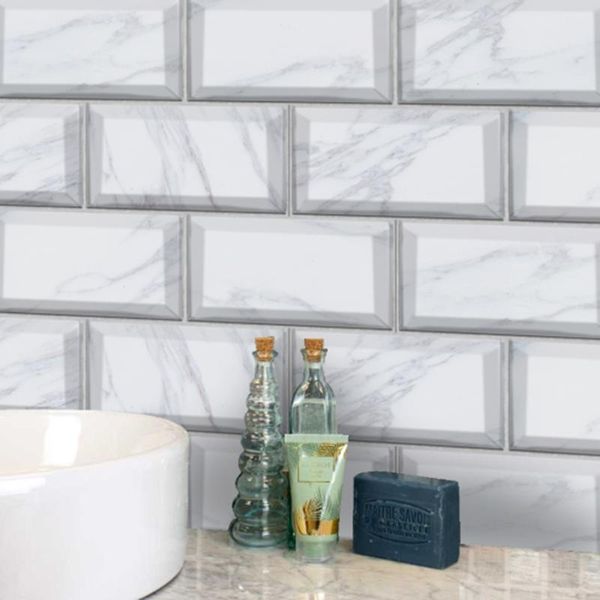 

wall stickers white brick sticker imitation marble long decorative
