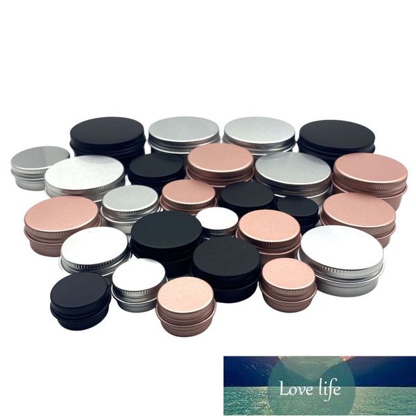 50 pz 5G 10G 15G 30G 30G 60G colorato cosmetico in alluminio barattoli cura della cura della cura della crema per la crema per la crema di imballaggio dei vasi del contenitore dei contenitori di fabbrica del contenitore del balsamo del lip