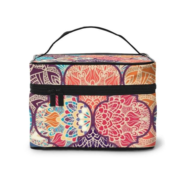 

women makeup bags cosmetic bag toiletries organizer travel storage seamless colorful patchwork turkish style & cases