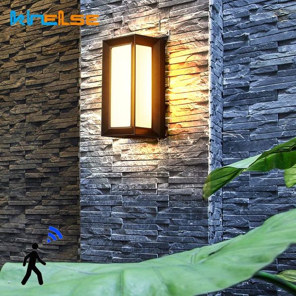 

motion sensor waterproof led wall lamp ip65 courtyard garden balcony corridor porch outdoor light stairs patio lighting lamps
