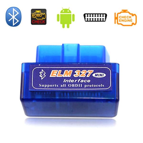 

code readers & scan tools super mini elm327 bluetooth interface v2.1 obd2 ii auto diagnostic tool elm 327 work on android torque/pc