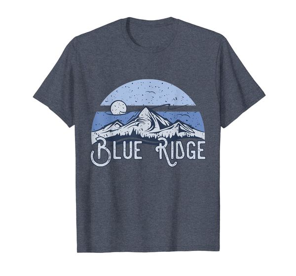 

blue ridge tshirt for hikers fans of the parkway mountains, White;black