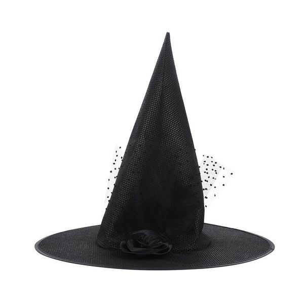 

party hats 1pc halloween cosplay decorative witch hat gauze rose design props