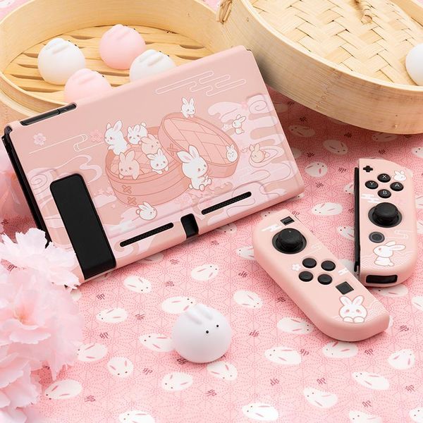 

game controllers & joysticks cute cartoon tpu soft protective case shell for switch console pink cover