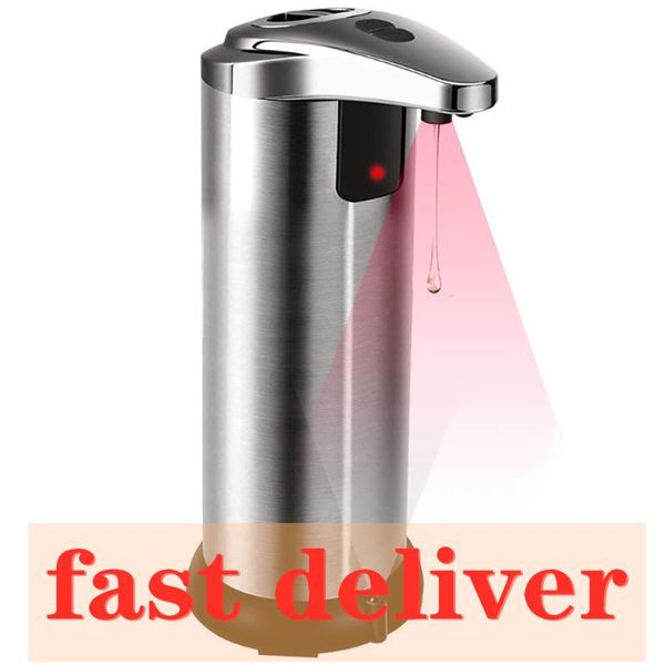 

liquid soap dispenser automatic infrared touchless motion bathroom smart sensor stainless steel