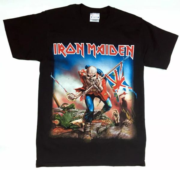 

iron maiden the trooper t-shirt new licensed & official, White;black