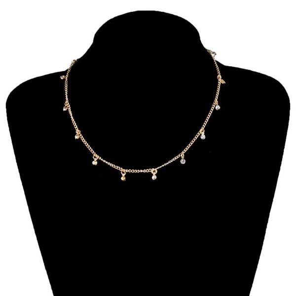 

pendant necklaces european and american fashion short fluorescent color bead handmade necklace female, Silver