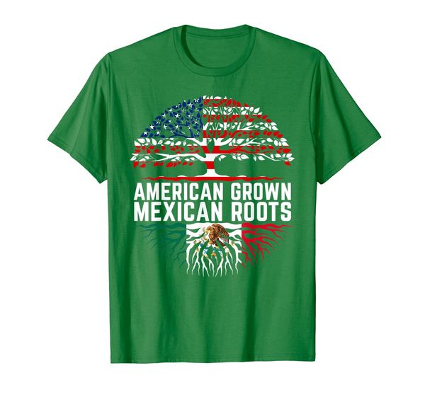 

american grown mexican roots t-shirt, White;black