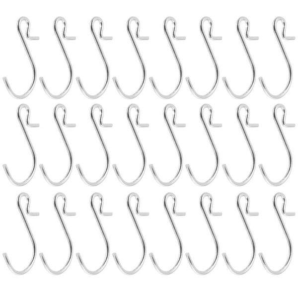 

hooks & rails 100pcs stainless steel s-shaped anti-rust hangers metal (steel color)