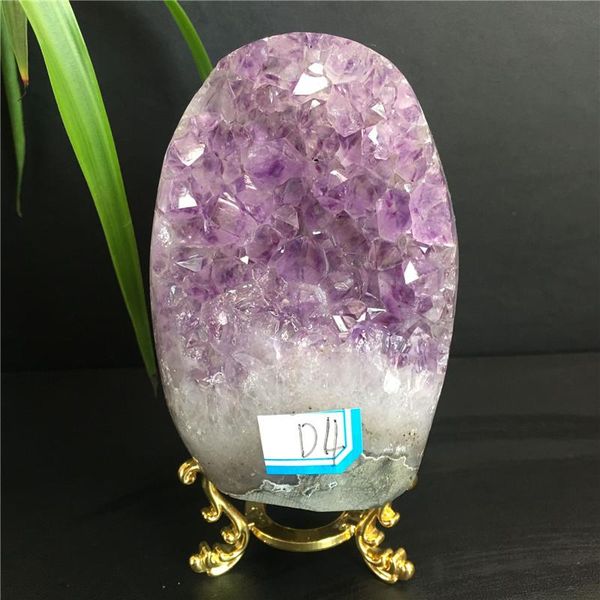 

decorative objects & figurines natural purple amethyst cathedral quartz crystal cluster mineral specimen from brazil