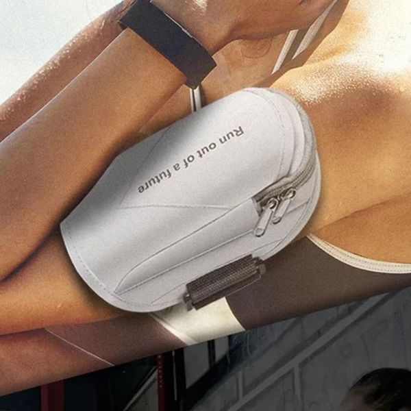 

outdoor bags arm bag sports running cycling hiking mobile phone protective pouch waterproof accessories zipper closure sweat absorb