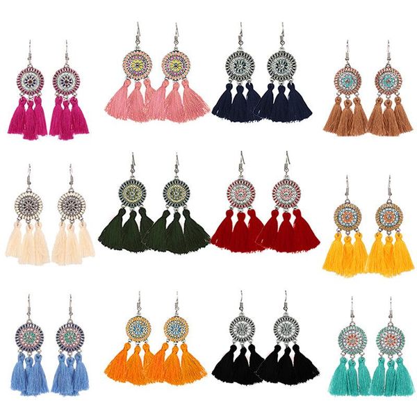 

dangle & chandelier wholesale fashion sunflower earrings long tassel pendant with accessories for women 2021, Silver