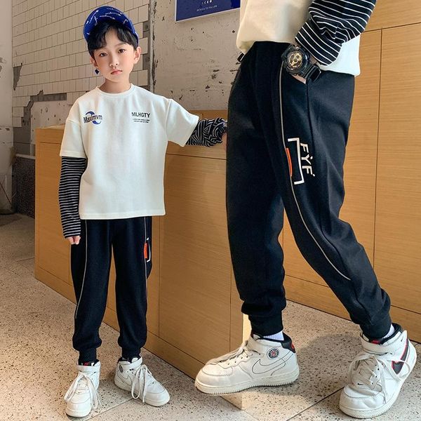

trousers autumn spring children's clothing solid color pants for kids teen boys casual sport long 6 8 10 12 14 years, Blue