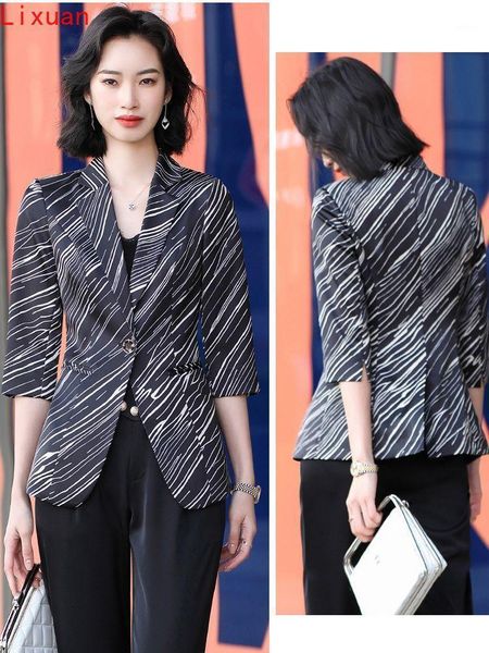 

women's suits & blazers korean style spring summer leopard print suit blazer office lady cropped jacket plus size clothing for women, White;black