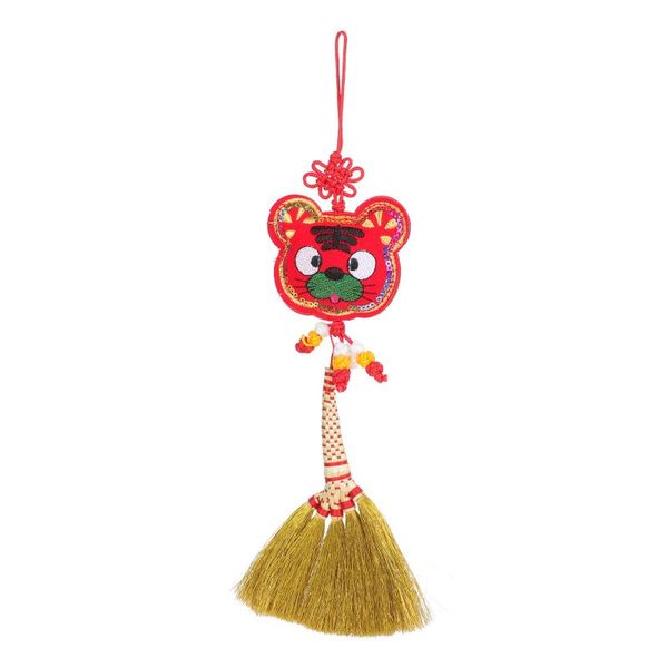 

pendant necklaces 1pc year broom zodiac adornment spring festival gift, Silver
